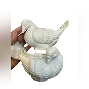 RETRO DOVE PORCELAIN FIGURINES MADE IN JAPAN